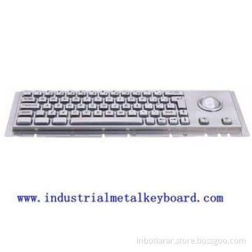 65 Keys Metallic Industrial Keyboards With Trackball , Cher